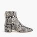 J. Crew Shoes | J Crew Nib Roxie Captoe Ankle Boots Snakeskin | Color: Black/Gray | Size: 8.5