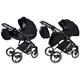 Stroller Travel System pram 3 in1 Combo Set with car seat Choice Buggy isofix Cross X by Chillykids Black Smoke 03 3in1 with Baby seat