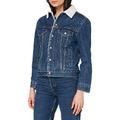 Levi's Women's Ex-Bf Sherpa Trucker Denim Jacket, Rough and Tumble, S