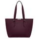 David Jones - Women's Large Tote Shopper - Top Handle Handbag PU Leather - Big Shoulder Shopping Bag Large Capacity A4 - Ladies Girl Students School Work Office City Laptop Bag - Burgundy Red