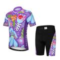 Cycling Jersey Kids,Short Sleeve Cartoon Road Mountain Bike Jersey Set/Top/Short for Girls Boys Breathable