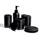 Premium 5 Pcs Matte Black Bathroom Accessories Set Complete. Bathroom Soap Dispenser Set. Black Bathroom Decor Sets Accessories. Bathroom Toothbrush Holder Set. Bathroom Sets Accessories (Black)