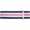 Daniel Wellington Textilband Kunststoff blau/weiß/rosa Damen