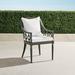 Avery Dining Arm Chair with Cushions in Slate Finish - Performance Rumor Snow - Frontgate