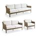 Seton Seating Replacement Cushions - Right-facing Loveseat, Solid, Rumor Snow Right-facing Loveseat, Standard - Frontgate