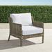 Seton Lounge Chair with Cushions - Rain Resort Stripe Cobalt, Standard - Frontgate