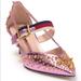 Gucci Shoes | Gucci Spikes Metallic Pink Pump Mary Jane Shoes. | Color: Gold/Pink | Size: 7.5