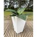 Floridis Zurique Resin Pot Planter Plastic in White | 21.65 H x 14.96 W x 14.96 D in | Wayfair 10.16.0091