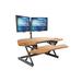 Symple Stuff Height Adjustable Corner Standing Desk Converter Wood/Metal in Black | 45.5 W x 34 D in | Wayfair 4920B985502546A19C8ACC44A6DAE066