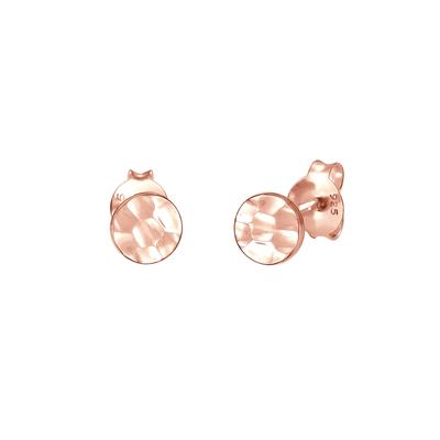 Elli - Kreis Gehämmert Geo Trend Organic-Look 925 Silber Ohrringe 1 ct Damen (49.99 € / 1 ct) Image
