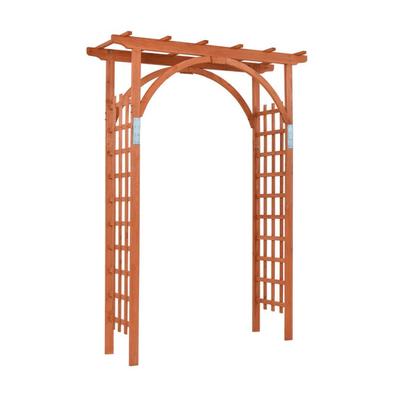 Costway Garden Archway Arch Lattice Trellis Pergola for Climbing Plants and Outdoor Wedding Bridal Decor