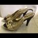 Burberry Shoes | Burberry Gold Sling Back Sandals Size 7 | Color: Gold | Size: 7