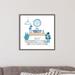 Latitude Run® Relax I (Bath) by Farida Zaman - Floater Frame Painting Print on Canvas in Blue | 16 H x 16 W x 1.875 D in | Wayfair