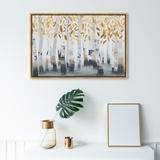 Art Remedy Nature & Landscape Golden Woods Autumn Forest - Graphic Art Print Canvas in White | 24 H x 36 W x 1.5 D in | Wayfair