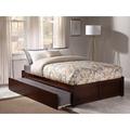 Harriet Bee Concorde Solid Wood Platform Bed w/ Footboard & Trundle Wood in Brown | 16 H x 55.75 W x 77 D in | Wayfair VVRO3269 29130482