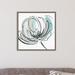 Latitude Run® May Poem II (Flower) by Asia Jensen - Floater Frame Painting Print on Canvas in Blue/Gray/White | 16 H x 16 W x 1.875 D in | Wayfair