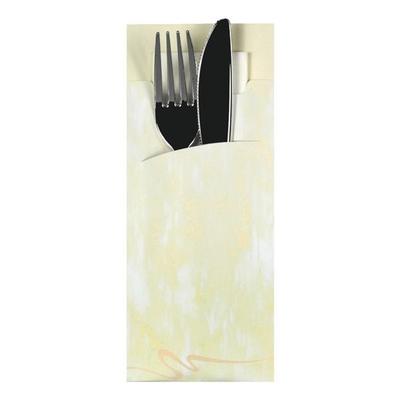 Papstar Bestecktaschen 8,5 x 20 cm mit Serviette, 520 Stück weiß, 8.5 cm