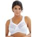 Plus Size Women's Magic Lift® Embroidered Wireless Bra by Glamorise in White (Size 40 G)