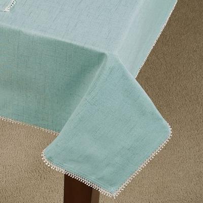 French Perle Solid Color Tablecloth, 60 x 120, Spring Green