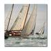 Sunday Sailing by DecorumBY - Unframed Graphic Art Plastic/Acrylic in White/Brown | 36 H x 36 W x 1.5 D in | Wayfair