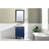 InFurniture 24" Single Bathroom Vanity Set Wood/Ceramic in Blue/Brown | 35 H x 24 W x 18.5 D in | Wayfair IN3724-NB