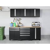 NewAge Products Pro Series Garage Storage Cabinet Set in Black | 84.75 H x 128 W x 24 D in | Wayfair 64082