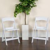 Red Barrel Studio® Thornfeldt Resin Folding Chair Plastic/Resin in White | 30.75 H x 17.5 W x 18 D in | Wayfair 57CA2B6138DB4F6BBC285EBF40008CFD