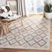 White 36 x 0.25 in Indoor Area Rug - Union Rustic Janet Kilim Hand-Tufted Gray/Blue/Gold Area Rug Cotton/Jute & Sisal | 36 W x 0.25 D in | Wayfair