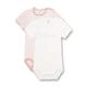 Sanetta Body Kurzarm (Doppelpack) Weiß und Rosa Ringel | Hochwertiger und nachhaltiger Body für Mädchen aus Bio-Baumwolle. Inhalt: 2er Set Baby Body 092