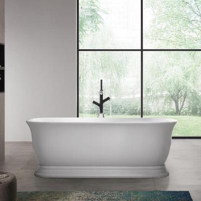 Randolph Morris Royal 59 Inch Matte White Acrylic Double Ended Freestanding Tub RMD62