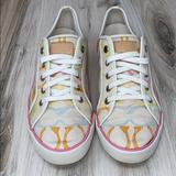 Coach Shoes | Coach Colorful Low Top Sneakers | Color: Pink/White | Size: 9