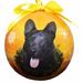 E&S Imports German Shepherd Ball Ornament Plastic in Black/Yellow | 3 H x 3 W x 3 D in | Wayfair CBO-75b