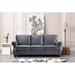 Willa Arlo™ Interiors Anibar 85.04" Velvet Round Arm Sofa Velvet in Gray | 37.4 H x 85.04 W x 33.9 D in | Wayfair 5472471503674DA699B13D239D6B07C4