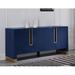 Everly Quinn Thiessen 68" Wide Sideboard Wood in Blue | 31 H x 68 W x 18 D in | Wayfair 59F0E2ED3E47407889FF08AC7957C56E