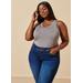 Plus Size Easy Basic Knit Tank Top