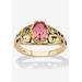 Women's Gold over Sterling Silver Open Scrollwork Simulated Birthstone Ring by PalmBeach Jewelry in October (Size 6)