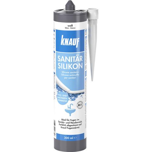 Knauf - Sanitär-Silikon weiß 300 ml Silikon Sanitär Bad Dusche Dichtstoff