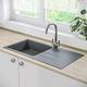 Pyramis BeBa_26210 Madison Iron Grey 1B Inset Granite Composite Kitchen Sink 1000 x 500