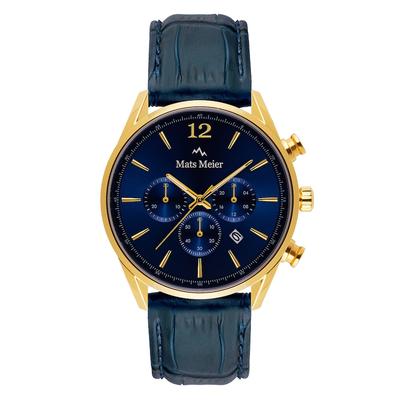 Mats Meier - Herrenuhr Mats Meier Grand Cornier blau - edelstahl Herrenuhren 1 ct (95.99 € / 1 ct) Image