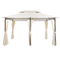 Garten-Pavillon Beige Stahl mit Dach Seitenwänden rechteckig Gartenzelt Sonnenschutz Vorgarten Gartenausstattung Garten-Möbel Terrassen-Möbel