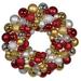 Vickerman 660560 - 24" Red-Gold-Silver Asst Ornament Wreath (N200724) Christmas Wreath Ornament