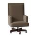 Fairfield Chair Somerset Executive Chair Wood/Upholstered in Gray/Black/Brown | 44 H x 28 W x 31 D in | Wayfair 1088-35_8789 90_Espresso_1009Nickel