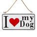 The Holiday Aisle® I Love My Dog Sign Ornament Metal | 7 H x 13 W x 7 D in | Wayfair CF44BD5739D54341A15E888D7B6C72B5