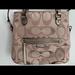 Coach Bags | Coach Daisy Outline Signature Metallic Mia F23940 | Color: Pink/Tan | Size: 12 1/4” (L) X 10 3/4” (H) X 4” (W)