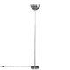 MiniSun Modern Brushed Chrome Uplighter Floor Lamp with a Bowl Shaped Shade