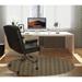 Dakota Fields West Tisbury Low Pile Carpet Straight Round Chair Mat in Black/Brown | 0.08 H x 60 W x 60 D in | Wayfair