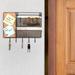 17 Stories Wall Mail Organizer w/ Key Hooks & Cork Board Metal in Black | 11.75 H x 9.5 W x 3.25 D in | Wayfair BD3FCD0D07CE4B41AA96AB7D347FD377