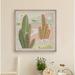 Foundry Select Cactus Fields by Parvez Taj - Picture Frame Painting Print on Paper in Green/Pink | 24 H x 24 W x 1.5 D in | Wayfair