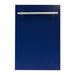 ZLINE 18 in. Compact Top Control Built-In Dishwasher w/ Stainless Steel Tub & Modern Style Handle in Blue | 32.5 H x 17.63 W x 23.1 D in | Wayfair