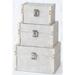 Canora Grey Williford 3 Piece Studded Decorative Box Set Leather in Gray | 5.5 H x 6.25 W x 9 D in | Wayfair B8623B32F8D34D4A82C7B65E15D0ABC0